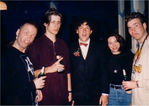 Photo: Mike, Iain and Jerry with American DJ Steve Masters