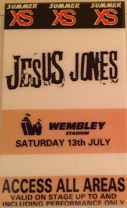 Jesus Jones Band Pass INXS gig 13 July 1991