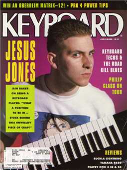 Iain Baker on the front cover of Keyboard magazine September 1991