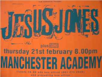 Gig poster Manchester Academy 21st February 1991