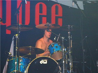 Tony behind the drums