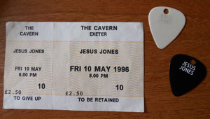 Cavern Club, Exeter, picks and ticket