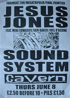 Poster for Jesus Jones Sounds System Gig, Exeter
