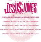 2011 Jesus Jones tour official T-shirt back