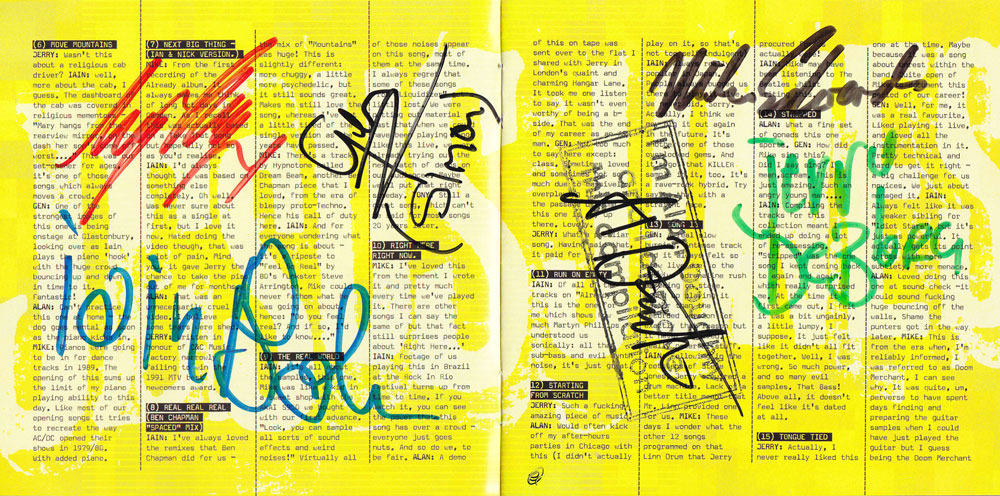 CD Cover Autographs Jesus Jones