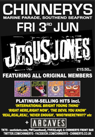 Jesus Jones Chinnery 3/6/16 gig poster