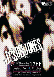 Jesus Jones gig poster 17/11/2016 Hoxton