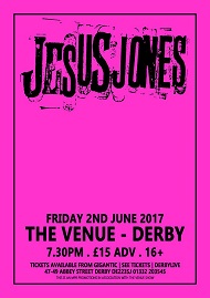 Jesus Jones gig poster 02/06/2017 Derby