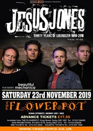 Jesus Jones gig poster The Flowerpot Derby 23rd November 2019