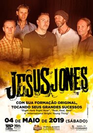 Jesus Jones Gig Poster - Tropical Butanta, Sao Paulo 4th May 2019