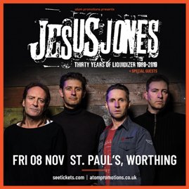 Jesus Jones gig poster - St Pauls Worthing 8th November 2019