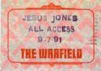 7th September 1991 San Francisco, Warfield Theatre, US with Neds Atomic Dustbin