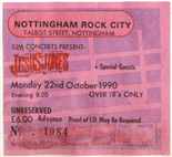 Nottingham Rock City 22nd October 1990