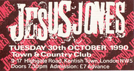Jesus Jones live Town & Country 30th October 1990