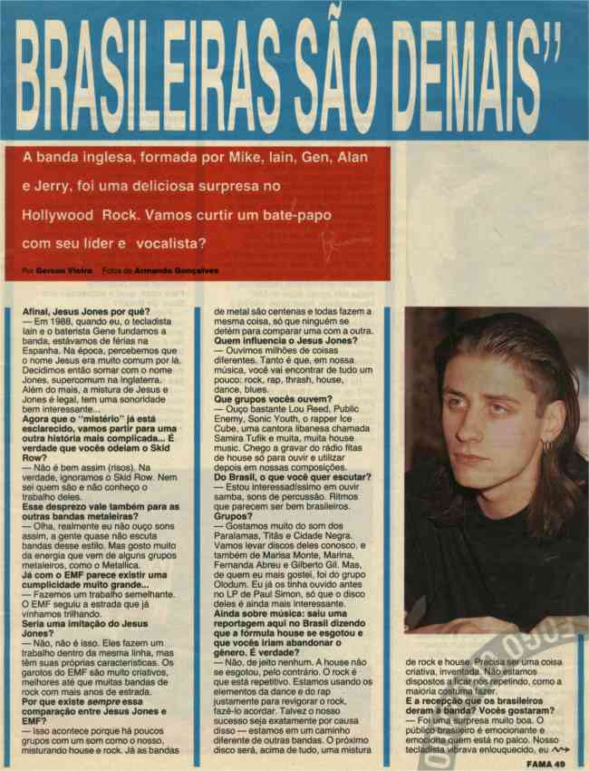 Image: Jesus Jones Brazilian Interview 1991