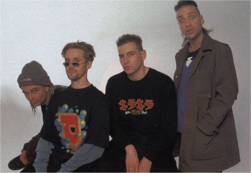 Image: Photo of Jesus Jones minus Mike Edwards from Japanese magazine February 1993