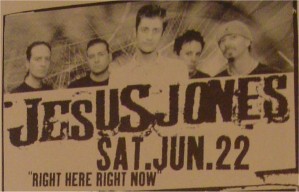 Jesus Jones House of Blues Chicago gig advert