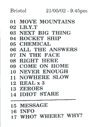 Setlist