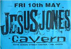Poster for the gig at the Cavern Exeter
