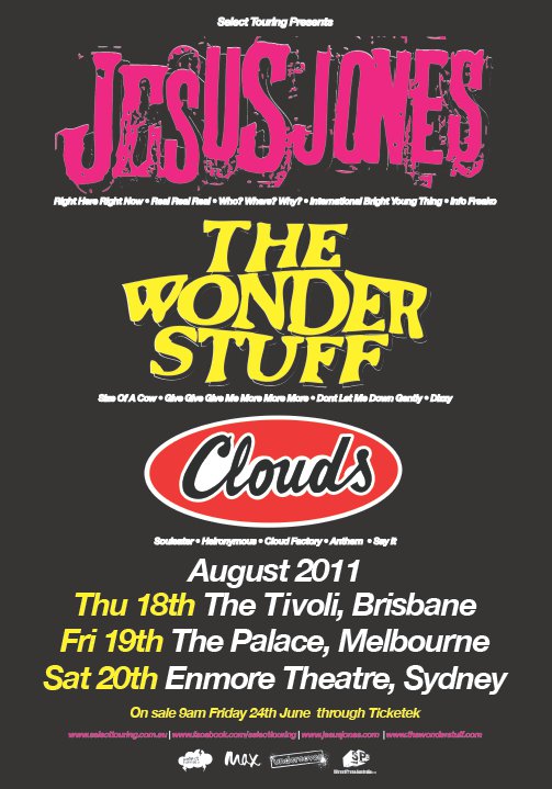 2011 Jesus Jones Australian Tour poster