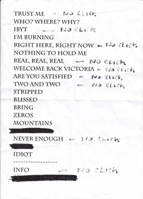 Indie Daze Setlist 2014