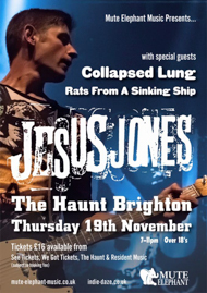 Jesus Jones - November 2015 UK tour poster