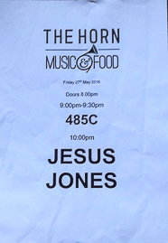 Jesus Jones Gig Poster The Horn 27 May 2016