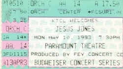 Jesus Jones gig ticket 10th May 1993