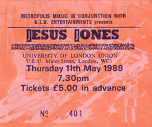 Jesus Jones live ULU 11th May 1989