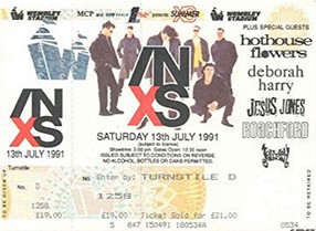 13th July 1991 Wembley supporting INXS