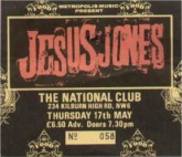 Picture: Ticket Stub: National Club 17th May 1990 Jesus Jones