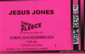 Ticket stub Jesus Jones 22/11/2015