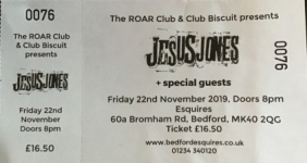Jesus Jones gig ticket Bedford Esquires 22 November 2019