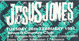 Jesus Jones live Town & Country 26th February 1991