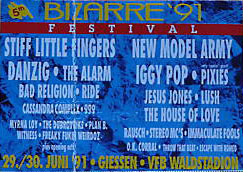 Picture: Ticket Stub: Jesus Jones Bizarre Festival 30th June 1991